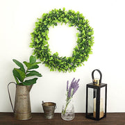 2 Wreaths 21" Artificial Leaves Candle Rings