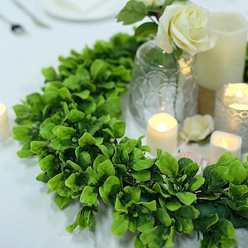 2 Wreaths 21" Artificial Leaves Candle Rings
