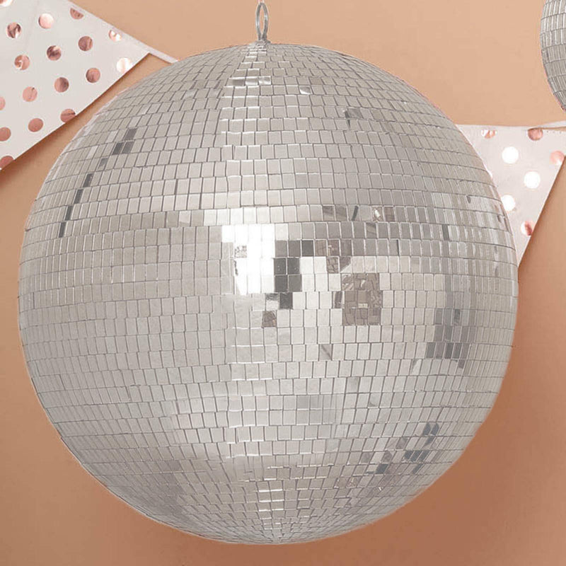 20" Extra Wide Glass Mirror Disco Ball Ornaments - Silver FOAM_BALL_MIR_20
