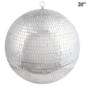 20" Extra Wide Glass Mirror Disco Ball Ornaments - Silver FOAM_BALL_MIR_20