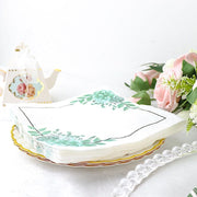 20 Floral 13" x 13" Dinner Paper Napkins - White and Green NAP_BEV05_ARTI