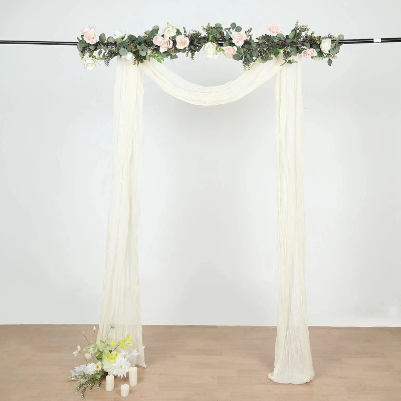 20 ft Cheesecloth Cotton Fabric Wedding Arch Drape Backdrop Curtain Panel