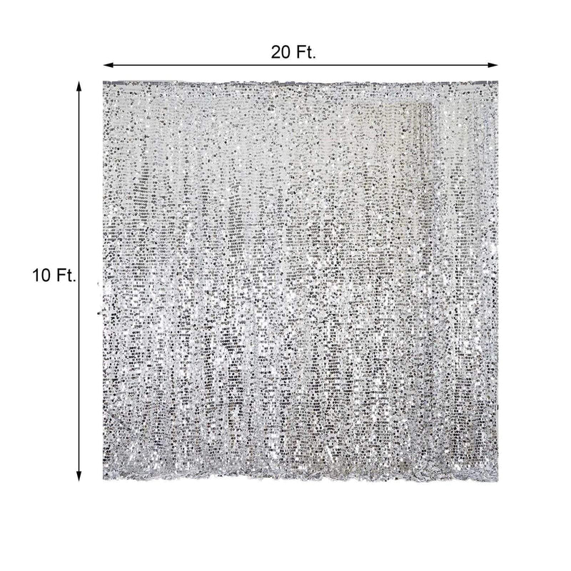 20 ft x 10 ft Big Payette Sequined Backdrop