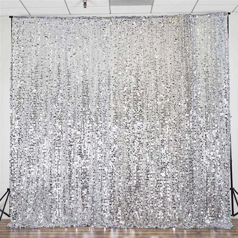 20 ft x 10 ft Big Payette Sequined Backdrop BKDP_71_SILV