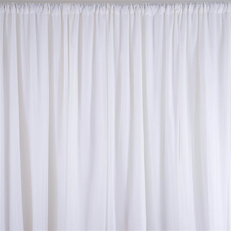 20 ft x 10 ft Chiffon Fabric Backdrop Curtain Photography Backdrop