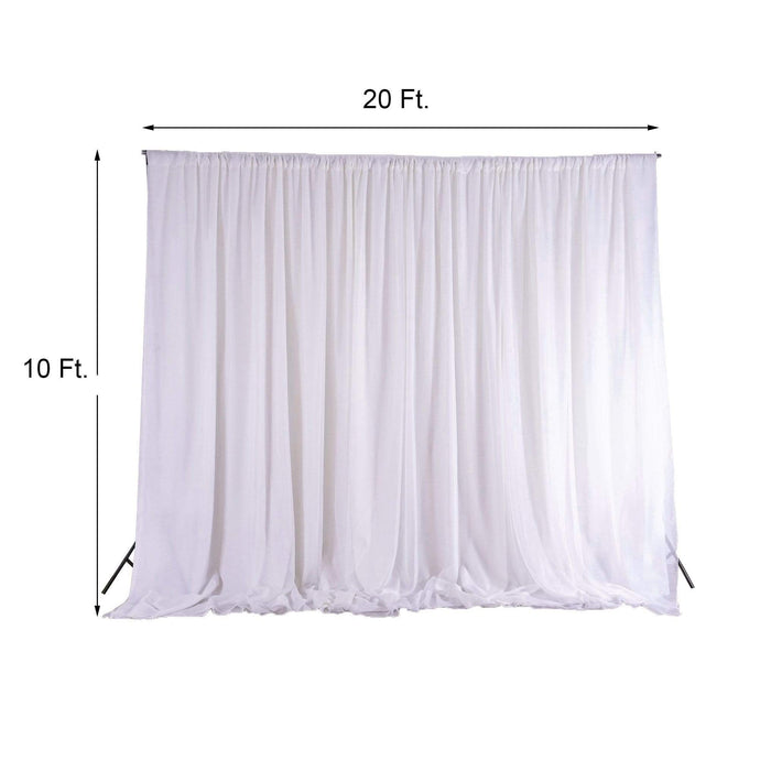20 ft x 10 ft Chiffon Fabric Backdrop Curtain Photography Backdrop