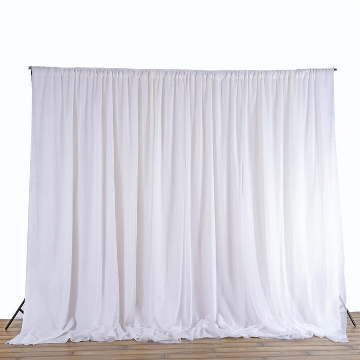 20 ft x 10 ft Chiffon Fabric Backdrop Curtain Photography Backdrop BKDP300_WHT