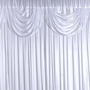 20 ft x 10 ft Satin Valance Classic Backdrop - White BKDP_06_WHT