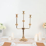 20" Metal 3 Arm Candelabra Taper Candle Holder Centerpiece - Gold IRON_CAND_TP013_3_GOLD