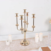 20" Metal 5 Arm Candelabra Taper Candle Holder Centerpiece - Gold IRON_CAND_TP013_5_GOLD