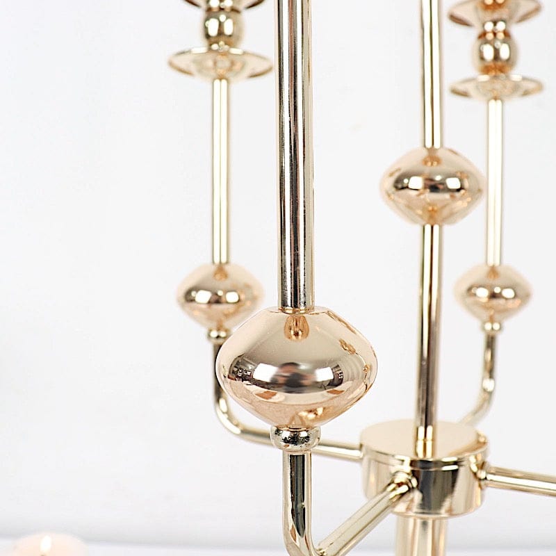 20" Metal 5 Arm Candelabra Taper Candle Holder Centerpiece - Gold IRON_CAND_TP013_5_GOLD