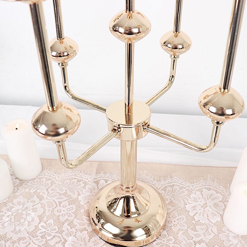 20" Metal 5 Arm Candelabra Taper Candle Holder Centerpiece - Gold IRON_CAND_TP013_5_GOLD