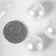 20 mm or 0.78" Large Faux Pearl Beads