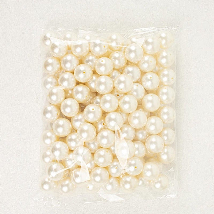 20 mm or 0.78" Large Faux Pearl Beads BEAD_20M_IVR
