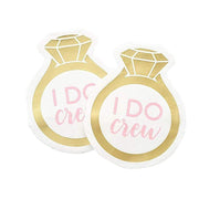 20 pcs 12" x 10" Paper Beverage Cocktail Napkins with Ring Design - Gold NAP_BEV04_RING