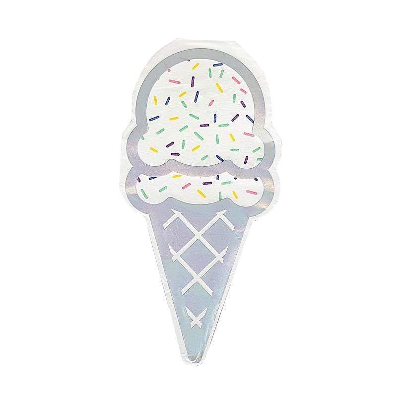 20 pcs 12" x 6" Paper Beverage Cocktail Napkins with Cone Design - Iridescent NAP_BEV04_CONE