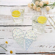 20 pcs 12" x 6" Paper Beverage Cocktail Napkins with Cone Design - Iridescent NAP_BEV04_CONE