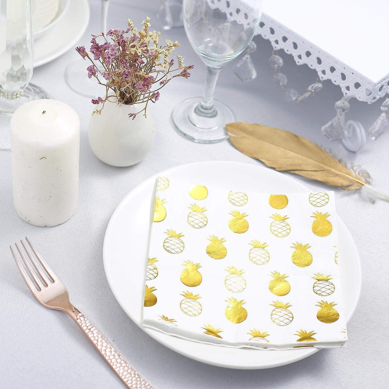 20 pcs 13" x 13" Metallic Paper Napkins