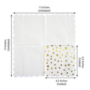 20 pcs 13" x 13" Metallic Paper Napkins