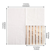 20 pcs 13" x 13" Metallic Paper Napkins