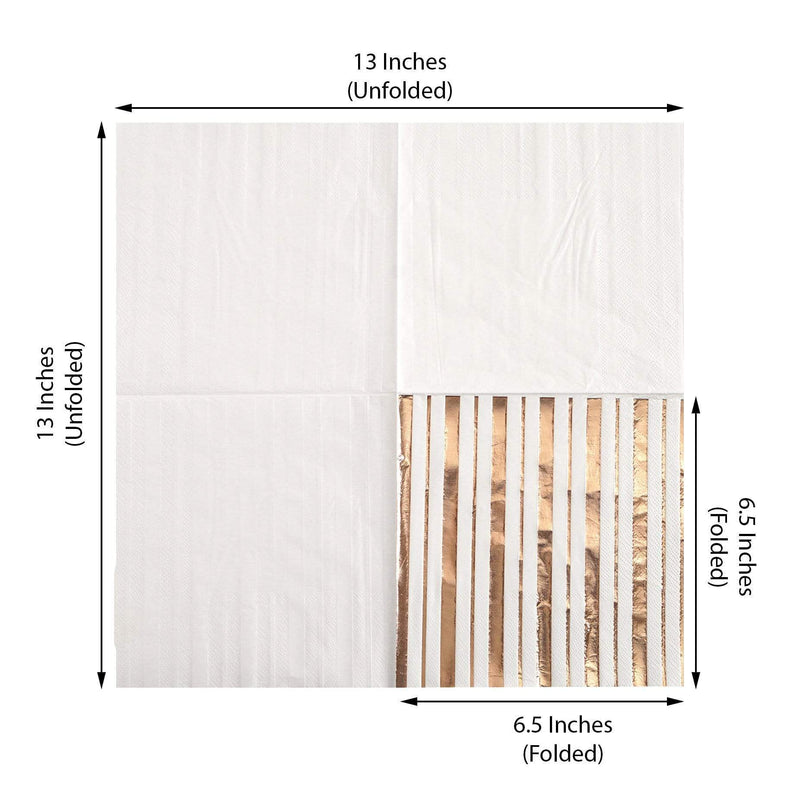 20 pcs 13" x 13" Metallic Paper Napkins