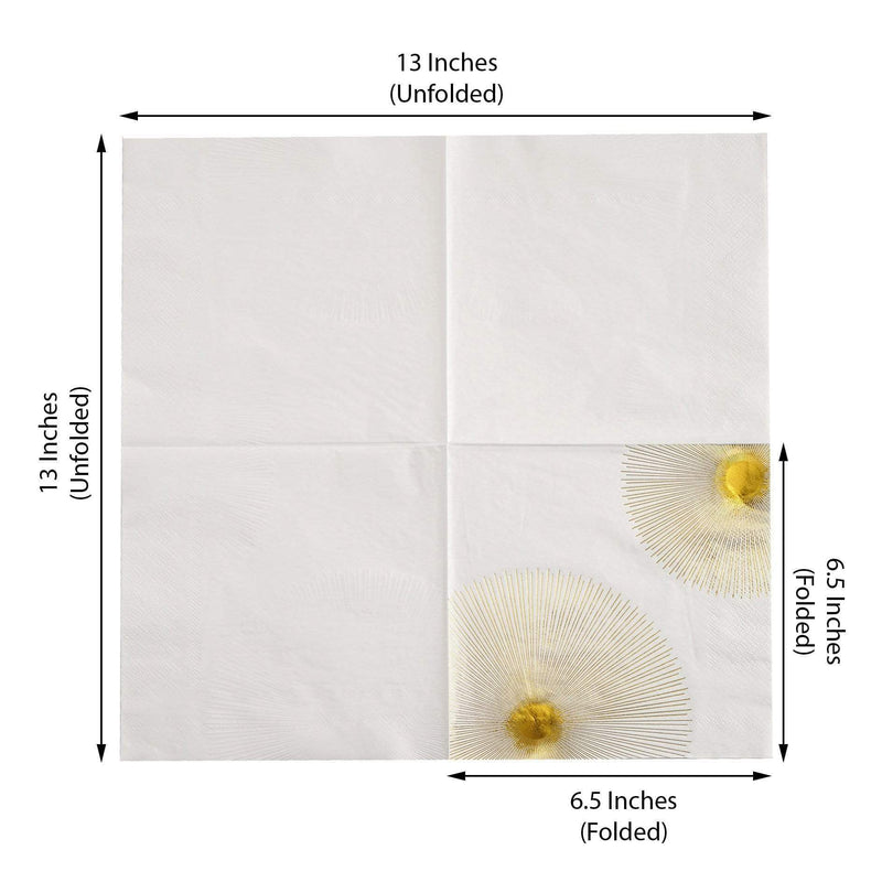 20 pcs 13" x 13" Metallic Paper Napkins