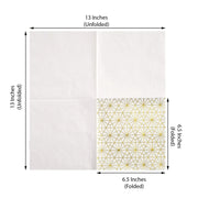 20 pcs 13" x 13" Metallic Paper Napkins