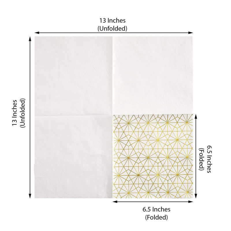 20 pcs 13" x 13" Metallic Paper Napkins