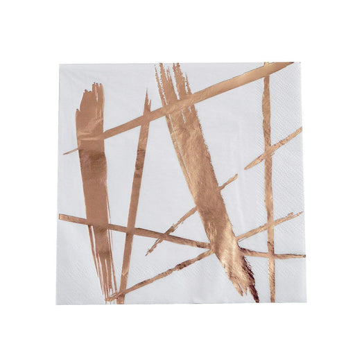 20 pcs 13" x 13" Metallic Paper Napkins NAP_BEV03_012_WHT