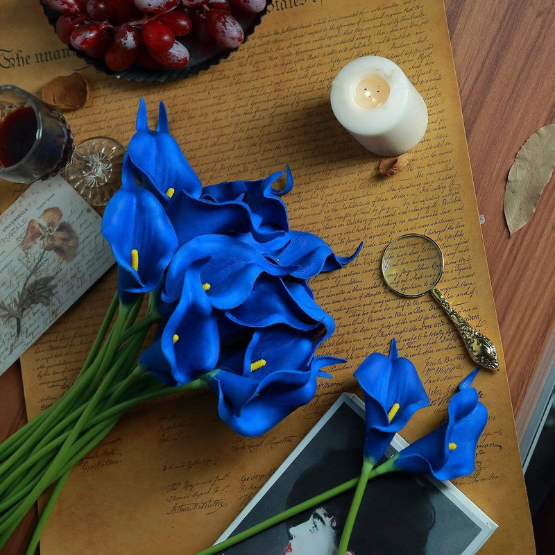 20 pcs 14" tall Poly Foam Calla Lily Flowers with Single Stems