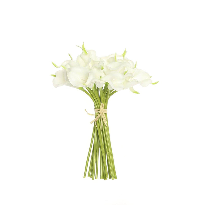 20 pcs 14" tall Poly Foam Calla Lily Flowers with Single Stems ARTI_LILY001_WHT