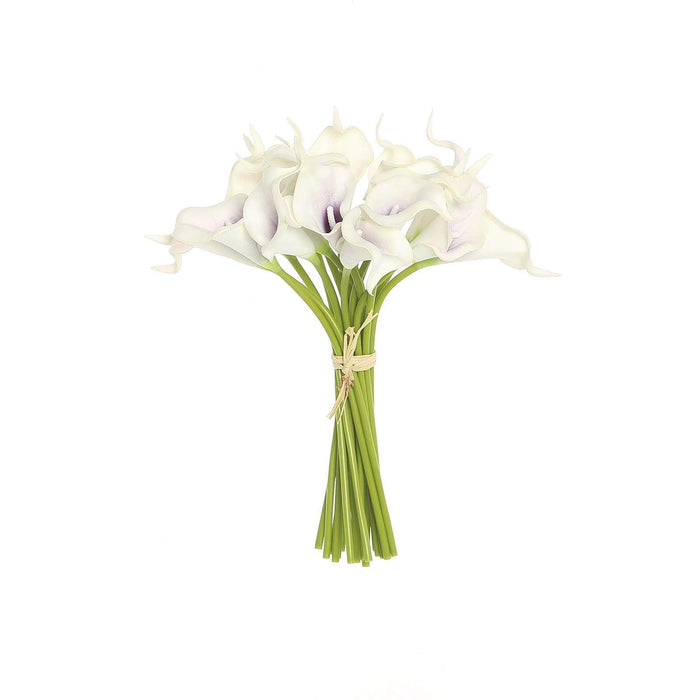 20 pcs 14" tall Poly Foam Calla Lily Flowers with Single Stems ARTI_LILY001_WHTPR