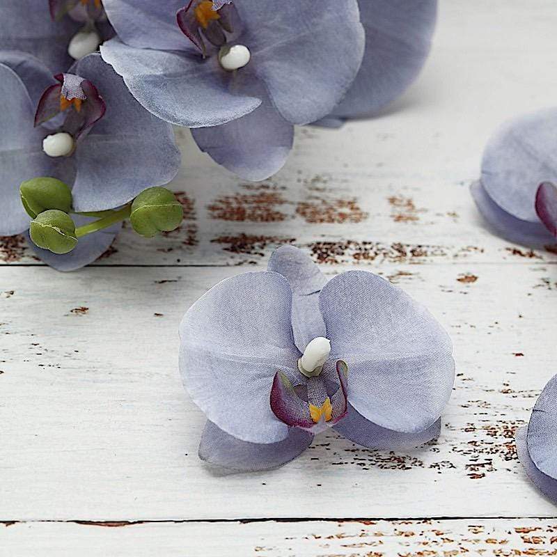20 pcs 4" Faux Silk Orchid Flower Heads