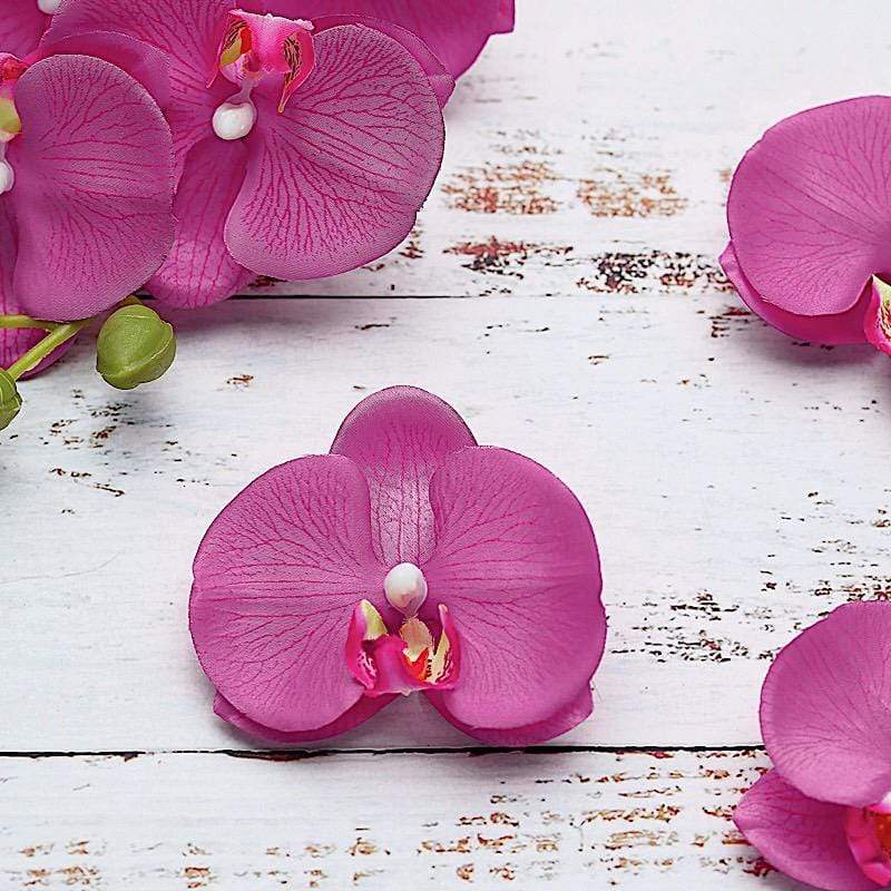 20 pcs 4" Faux Silk Orchid Flower Heads