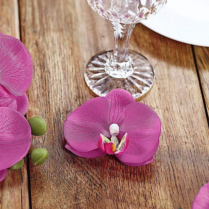 20 pcs 4" Faux Silk Orchid Flower Heads