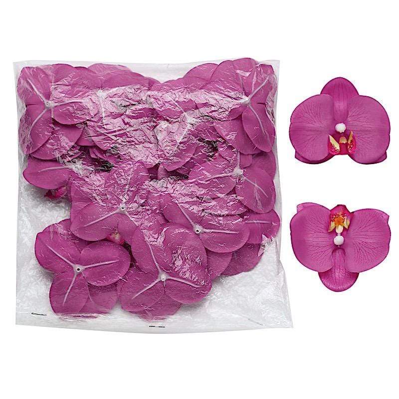 20 pcs 4" Faux Silk Orchid Flower Heads