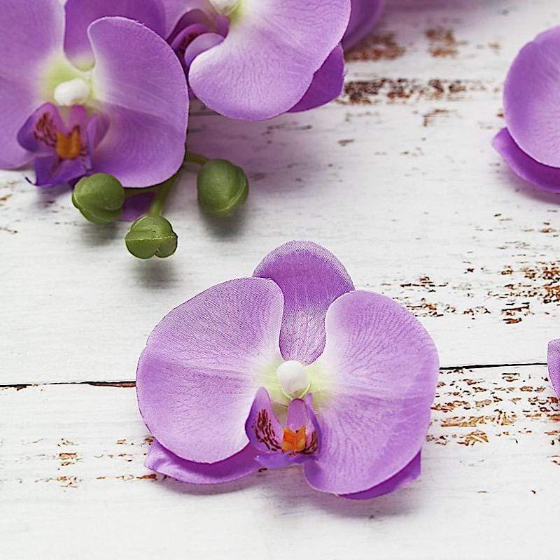20 pcs 4" Faux Silk Orchid Flower Heads