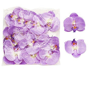 20 pcs 4" Faux Silk Orchid Flower Heads