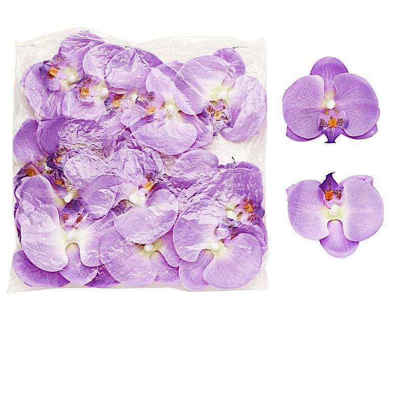 20 pcs 4" Faux Silk Orchid Flower Heads