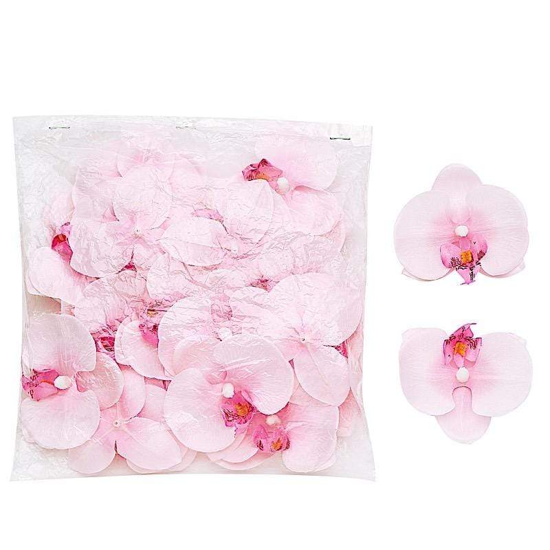 20 pcs 4" Faux Silk Orchid Flower Heads