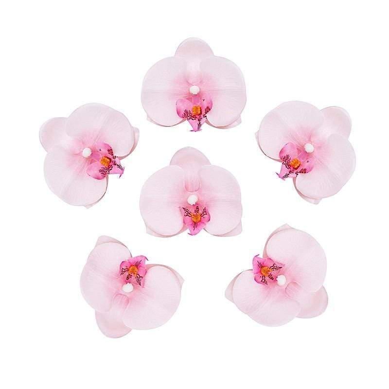 20 pcs 4" Faux Silk Orchid Flower Heads
