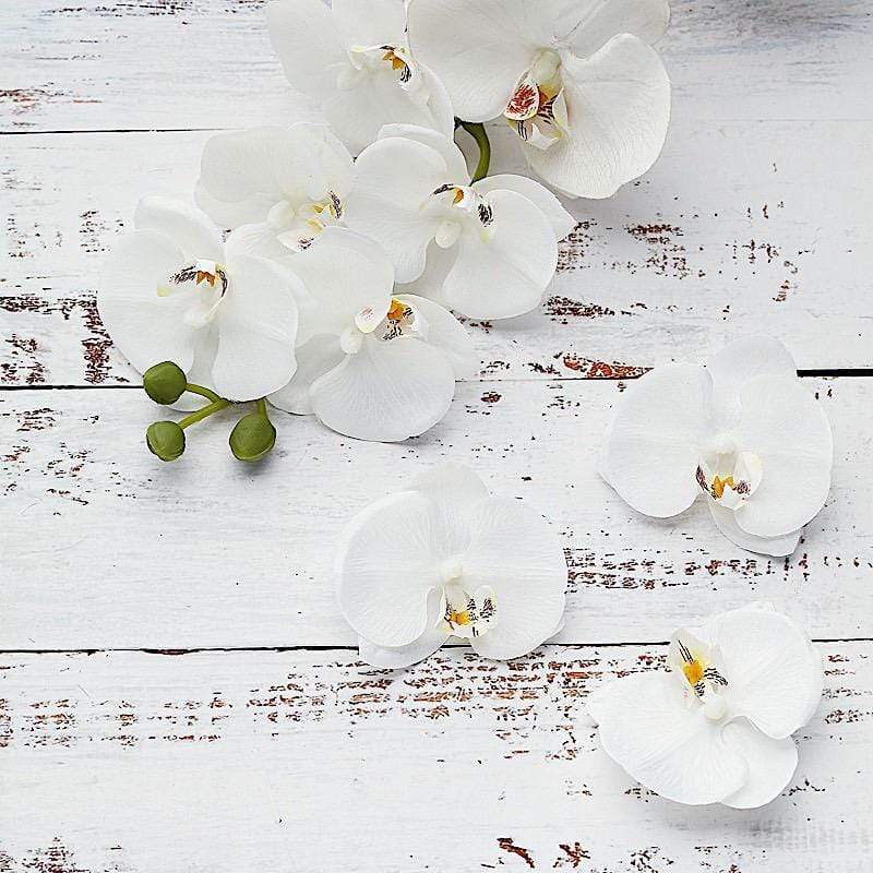 20 pcs 4" Faux Silk Orchid Flower Heads