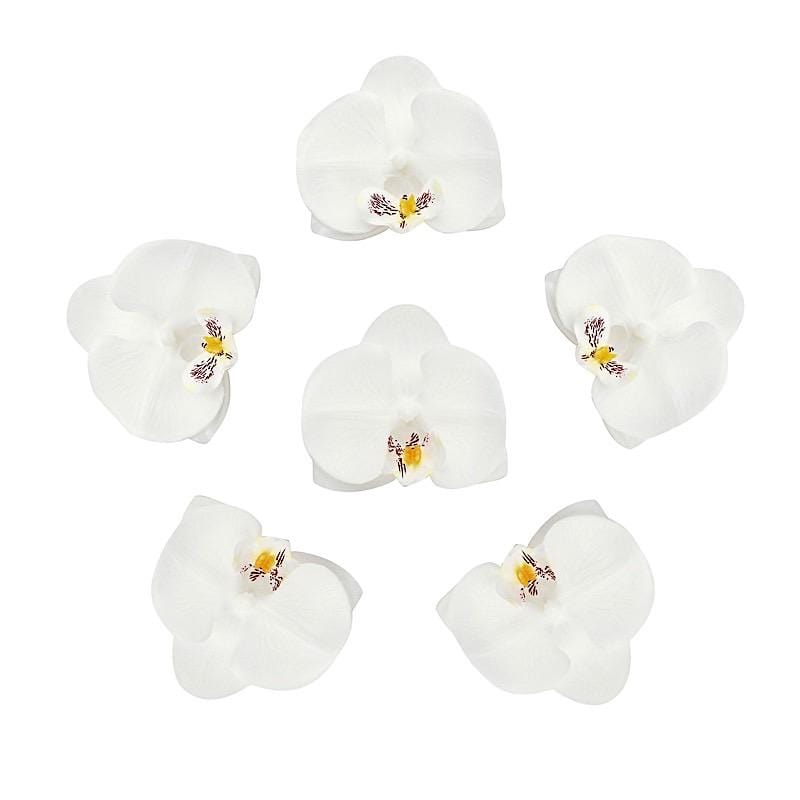 20 pcs 4" Faux Silk Orchid Flower Heads