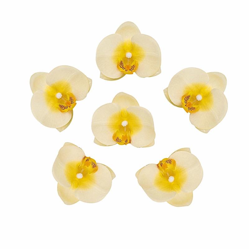 20 pcs 4" Faux Silk Orchid Flower Heads