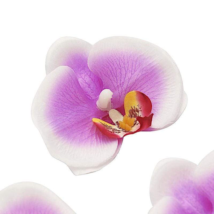 20 pcs 4" Faux Silk Orchid Flower Heads