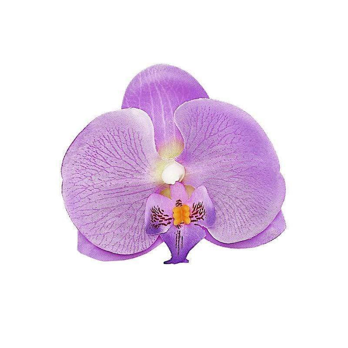 20 pcs 4" Faux Silk Orchid Flower Heads ARTI_ORCH001H_LAV