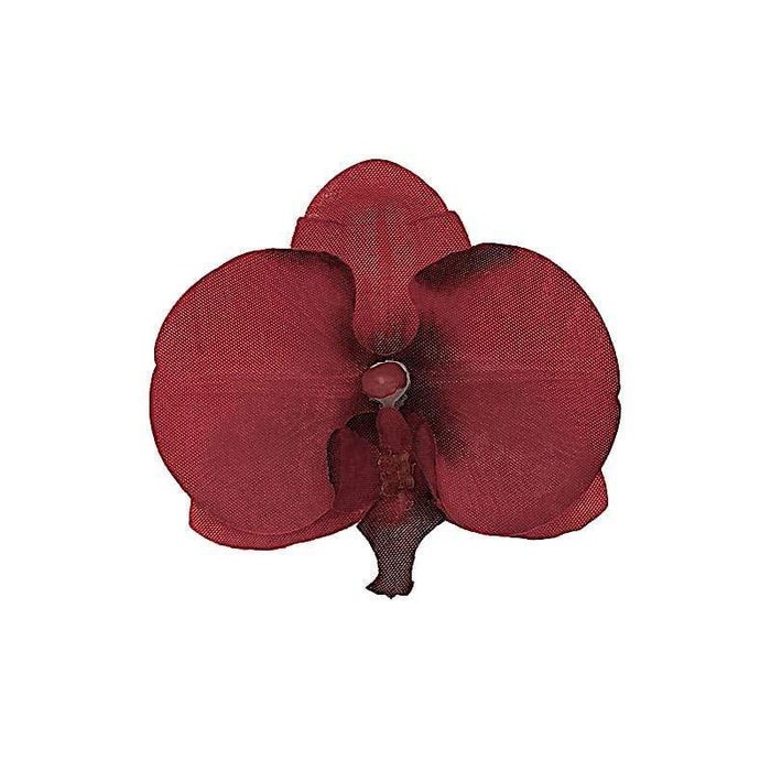 20 pcs 4" Faux Silk Orchid Flower Heads ARTI_ORCH001H_RED