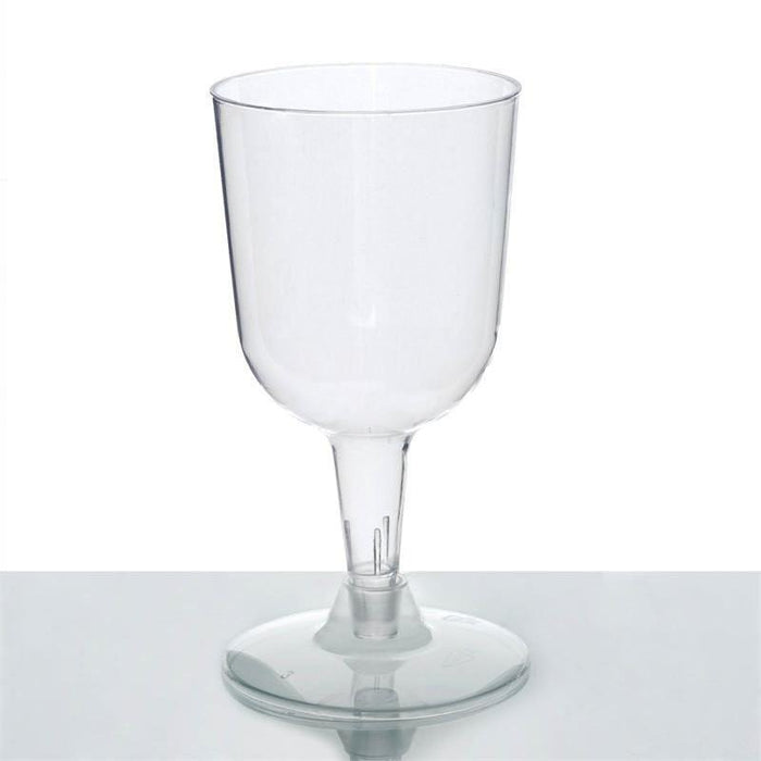 20 pcs 6 oz Round Wine Glasses - Disposable Tableware PLST_CU0033_CLR