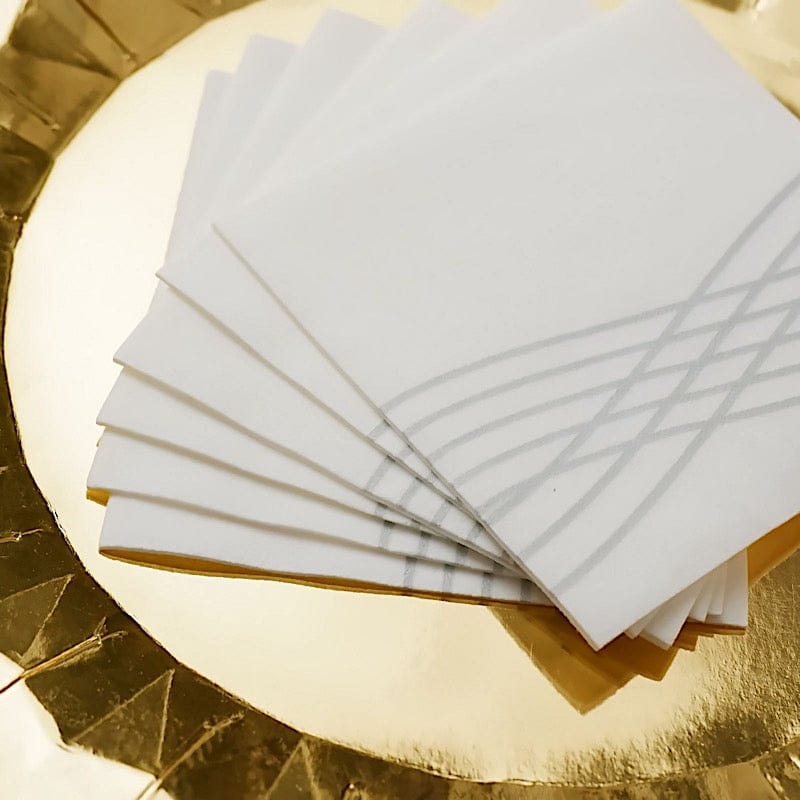 20 Premium Airlaid Paper Napkins with Wave Design