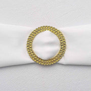20 Round 2.5" Rhinestone Metal Buckle Chair Decorations - Gold